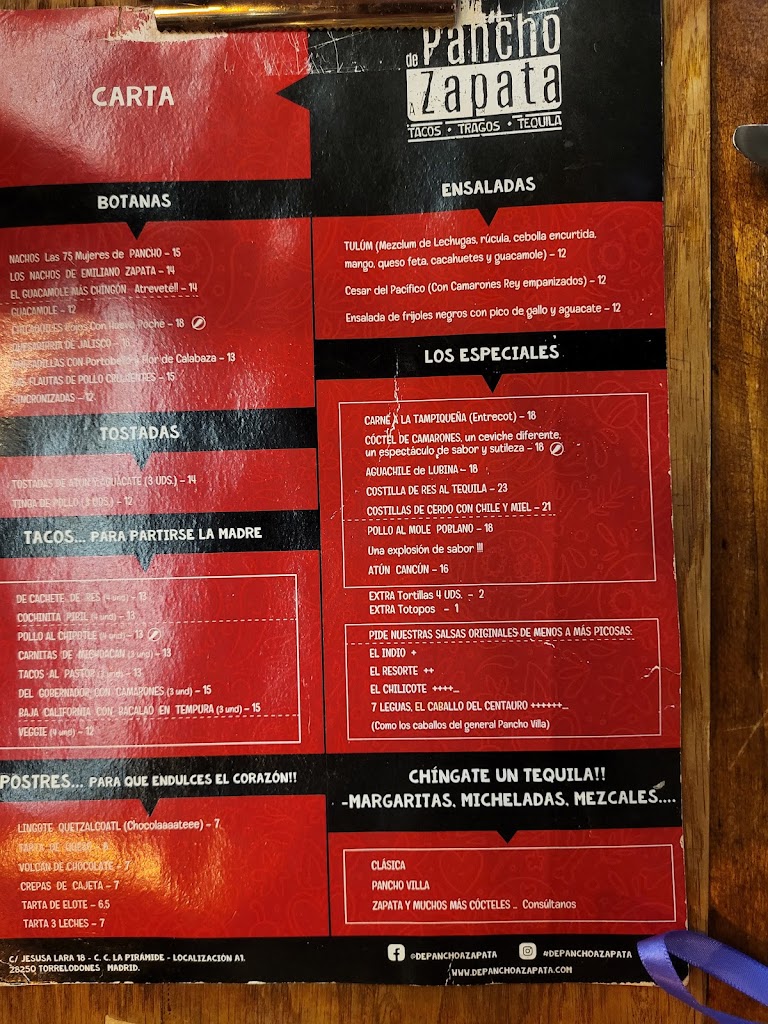 De Pancho a Zapata — Carta