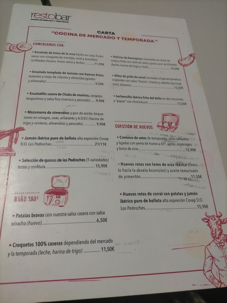 Restobar — Carta