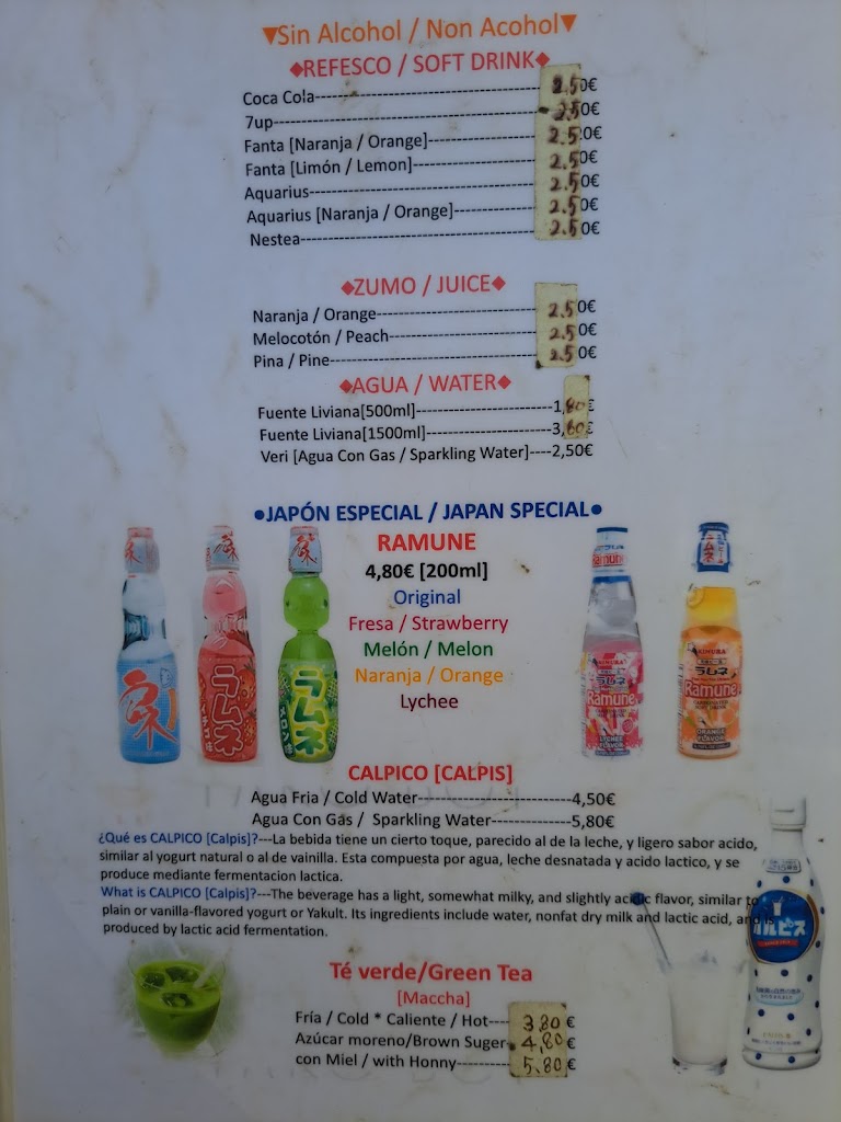 Restaurante Japones - TAKO BOY — Carta