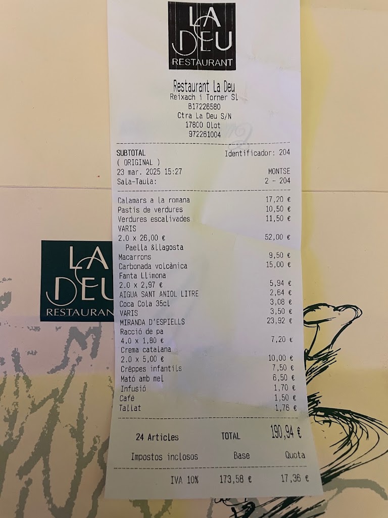 Restaurant La Deu — Mas recientes