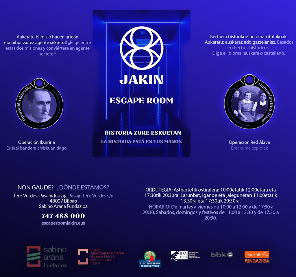 Escape Room JAKIN - Agencia vasca para la recuperacion de la memoria