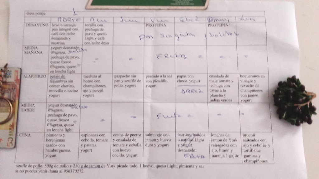 Bar cafeteria Salvi — Carta