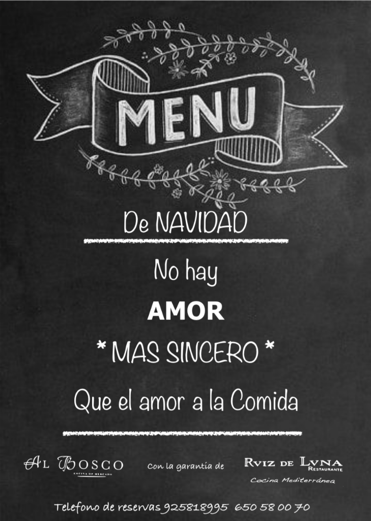 Restaurante Al Bosco — Carta
