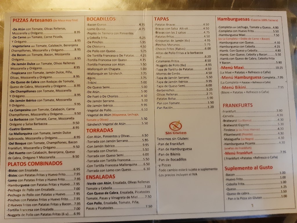 Le Petit Cafe/ Taverna de la Rambla — Carta
