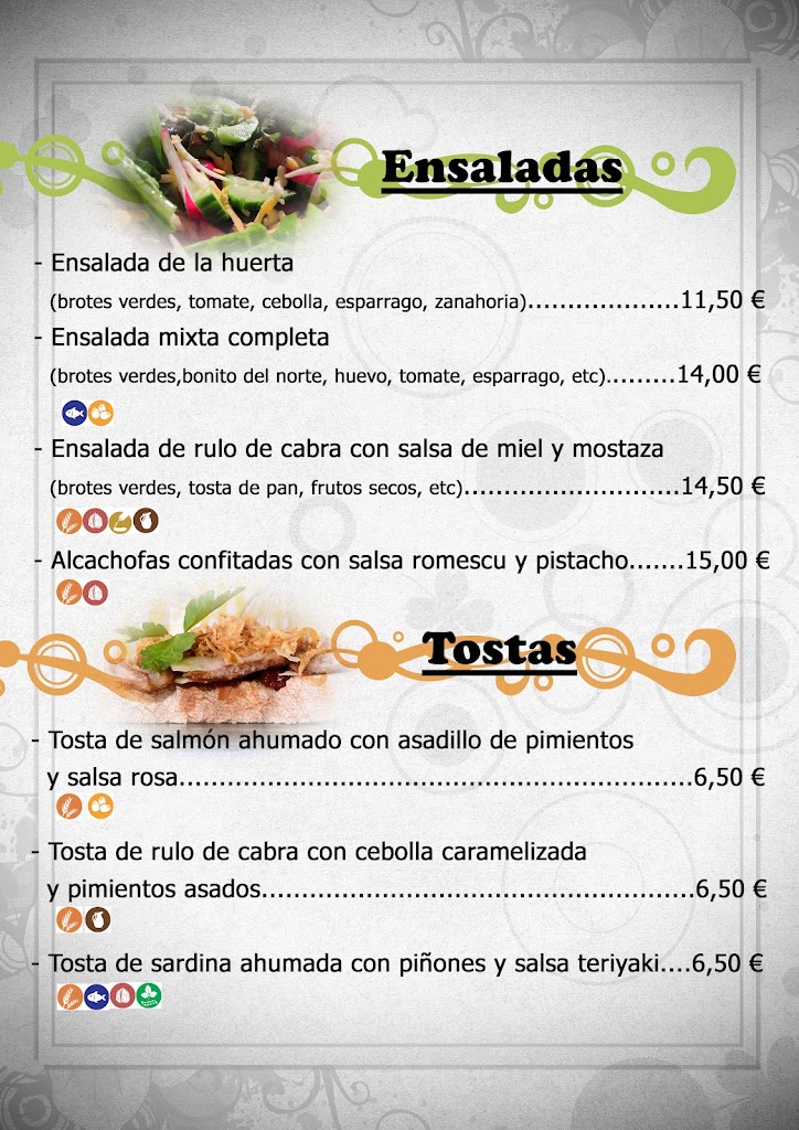 Restaurante Bocaboca — Carta