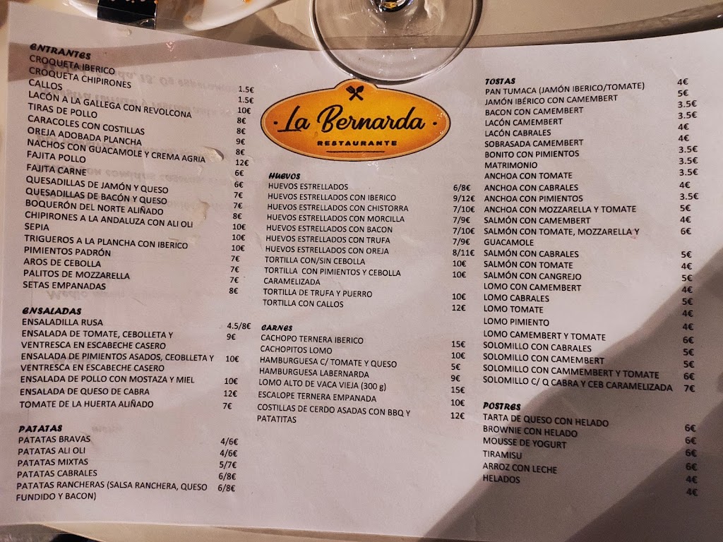 LaBernarda — Carta