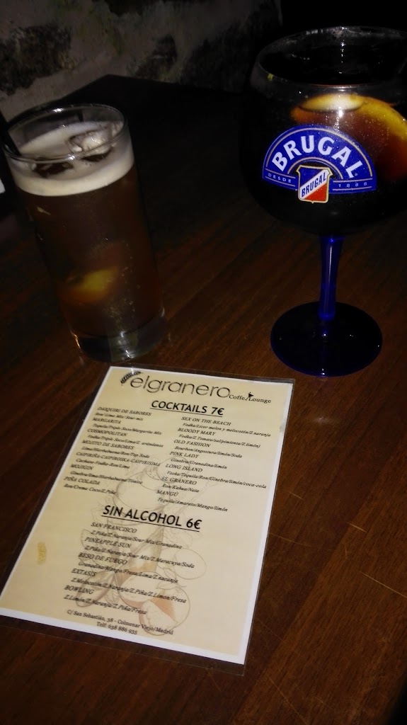 Bar El Granero — Carta