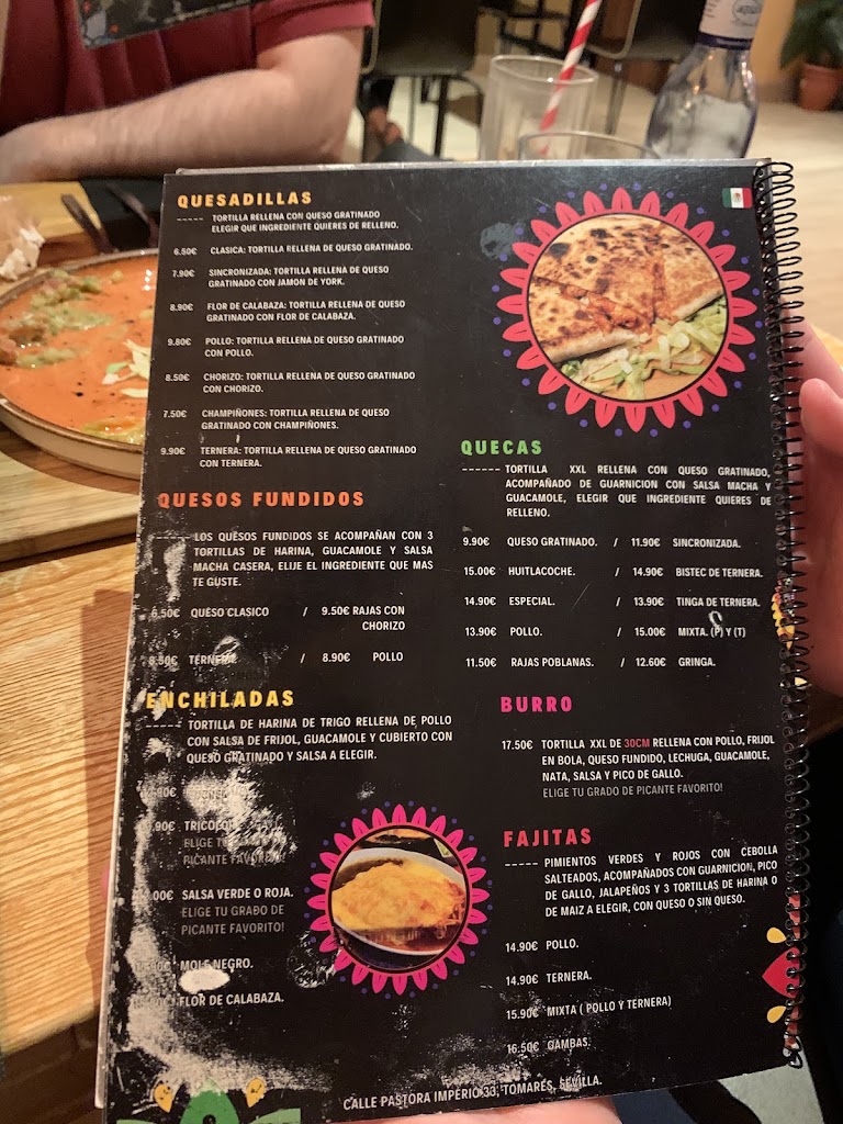 Restaurante Tekila — Carta