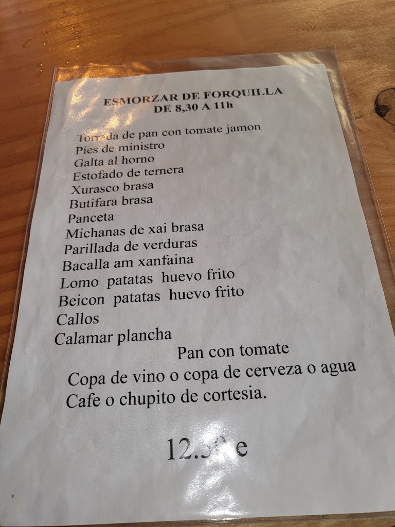 Restaurante Can Brasa N - II — Carta