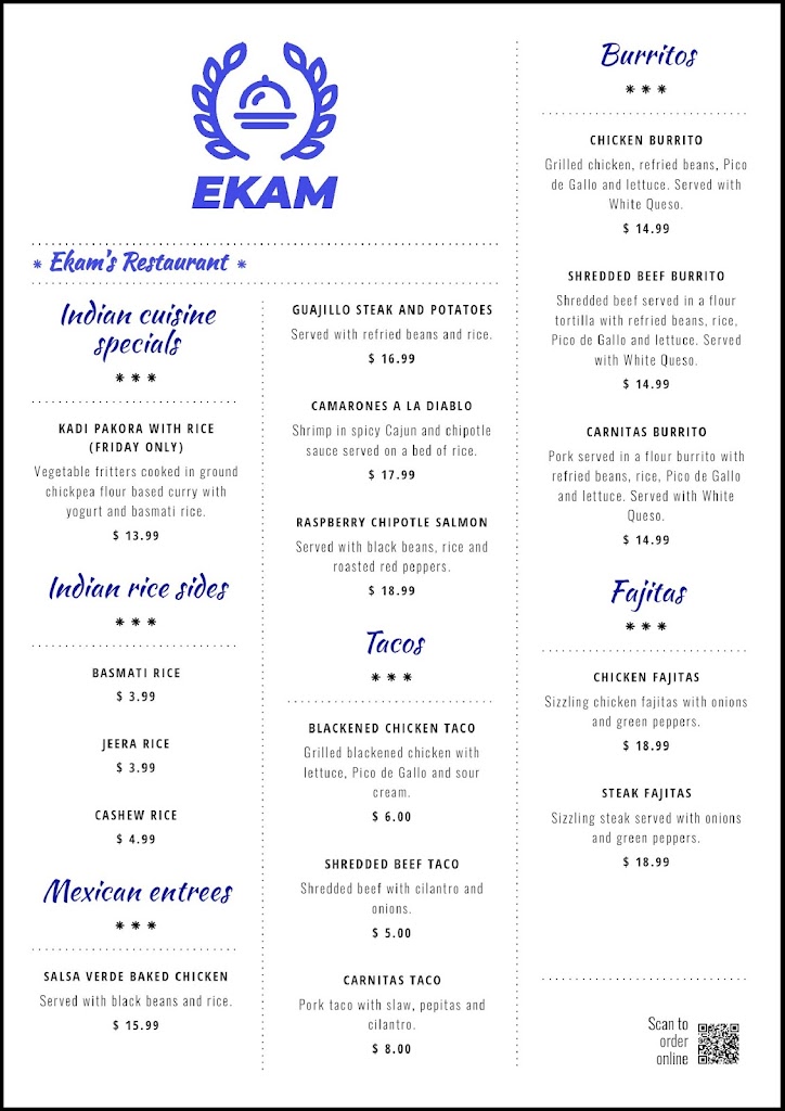  Ekam's Restaurant.