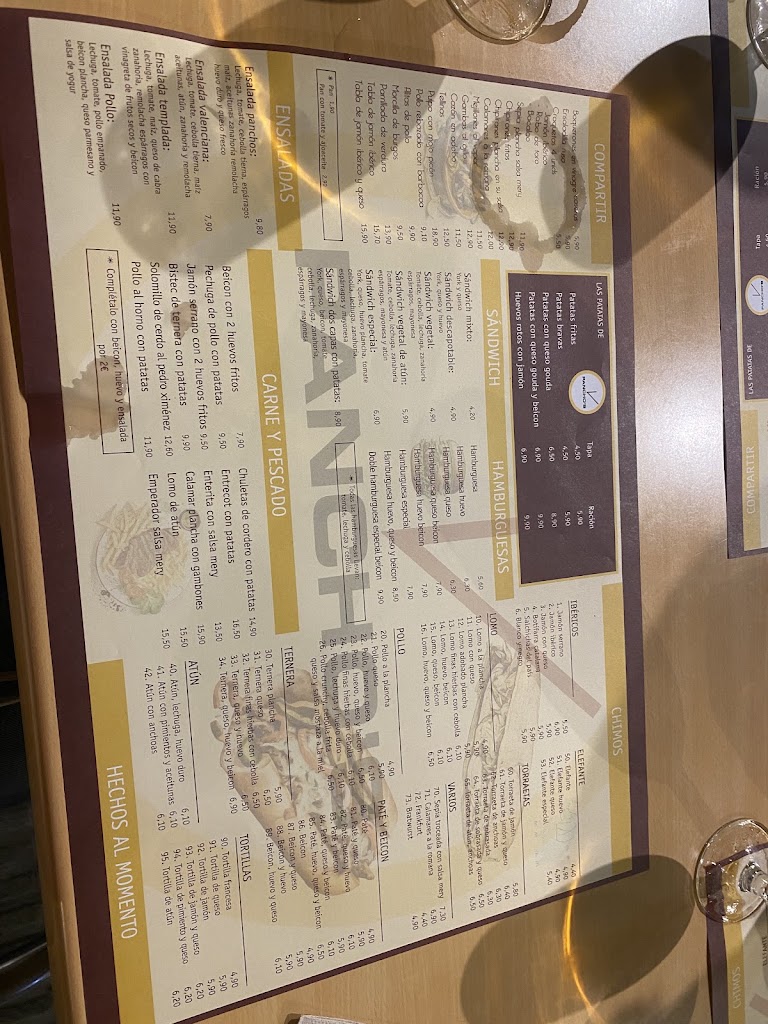 Pancho's Restaurant — Carta