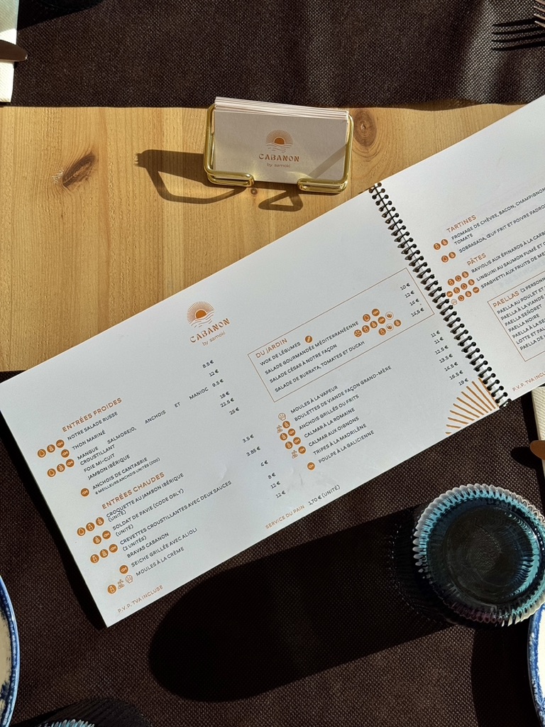 Restaurante Cabanon — Carta