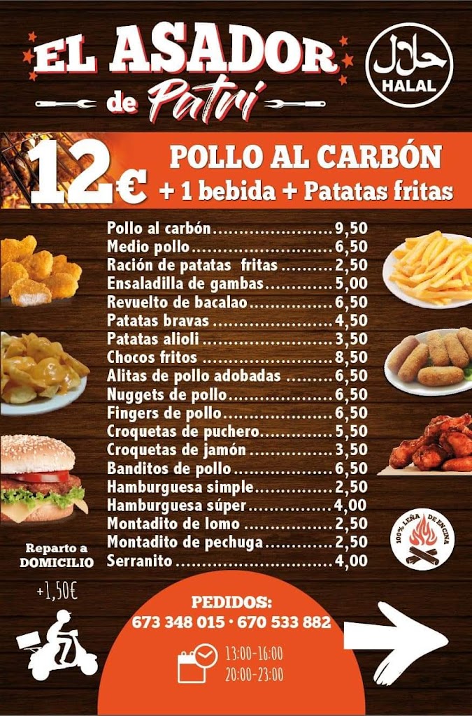 El asador de Patri — Carta