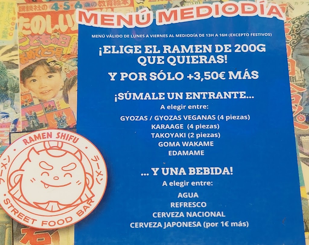 Ramen Shifu - Terrassa — Carta
