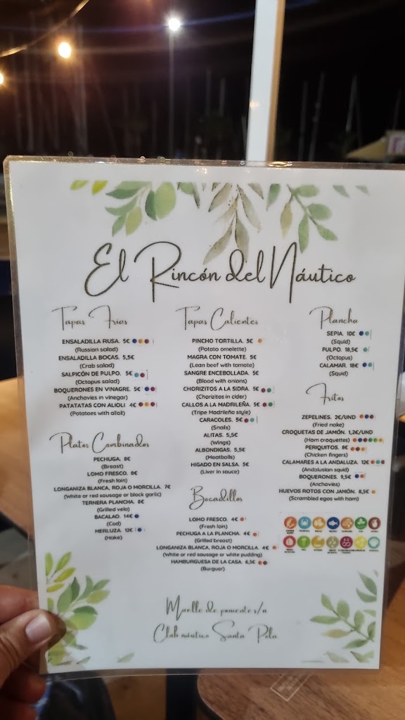 20 De Tapas — Carta