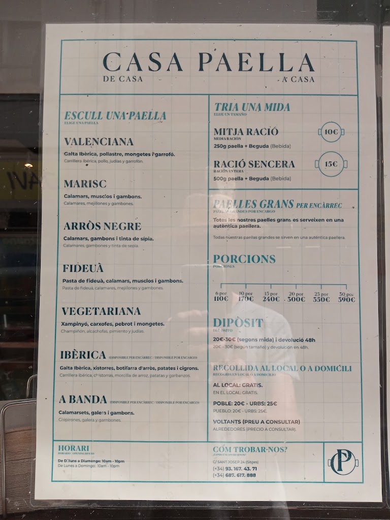 CASA PAELLA — Carta