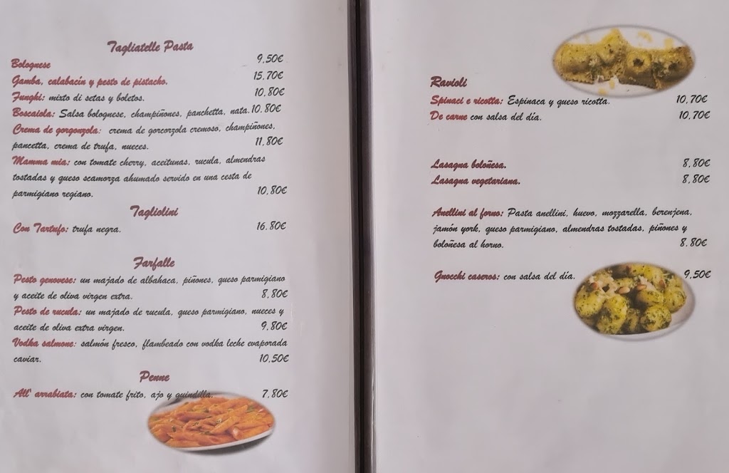 Restaurante Leonardo's — Carta