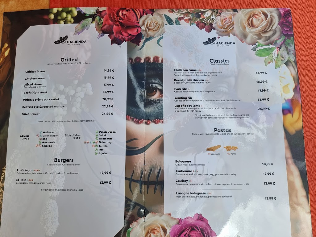 Restaurante Tex-Mex La Hacienda — Carta