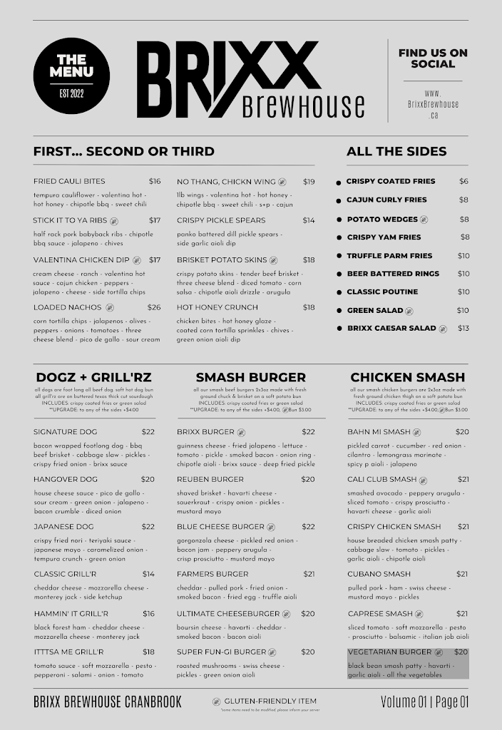 BRIXX Brewhouse in Cranbrook