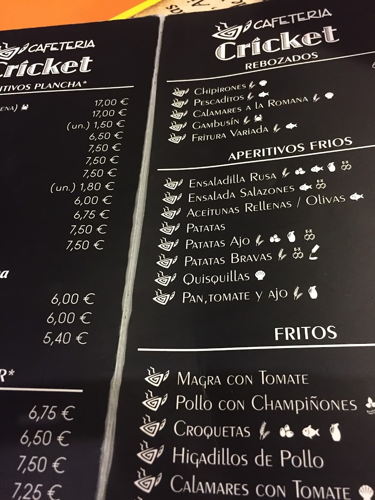 CAFETERIA CRICKET — Carta