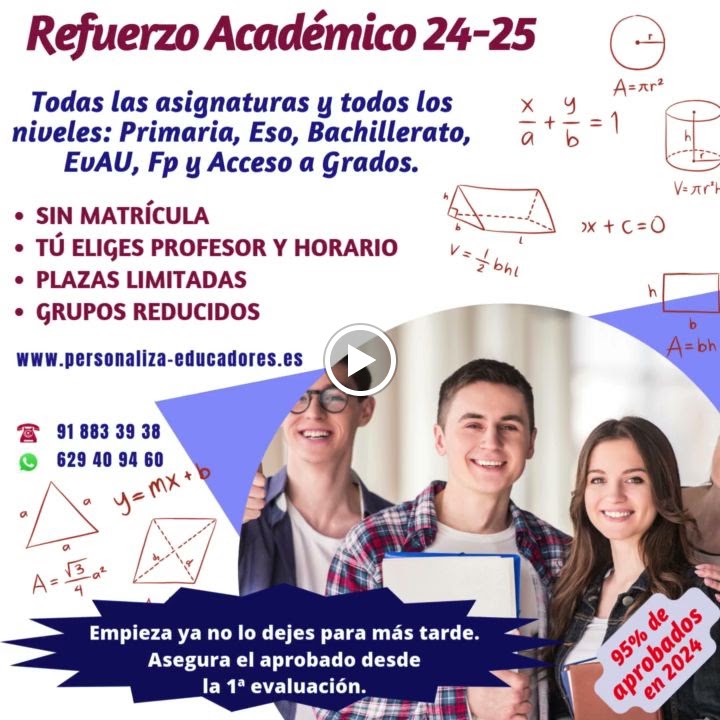 Personaliza: Psicologos y Academias de refuerzo escolar. — Videos