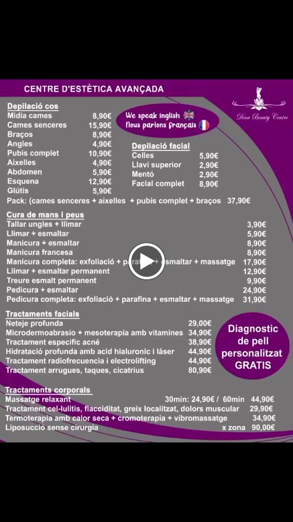 Dina beauty center — Carta