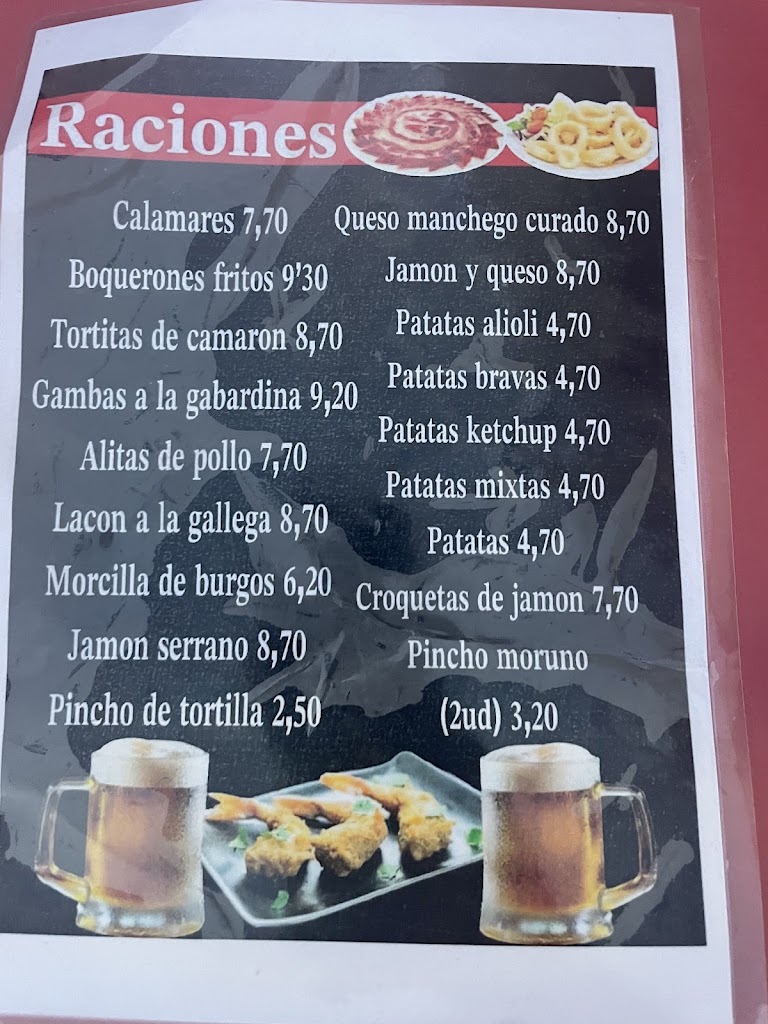 Cafeteria Jose Saramago — Carta
