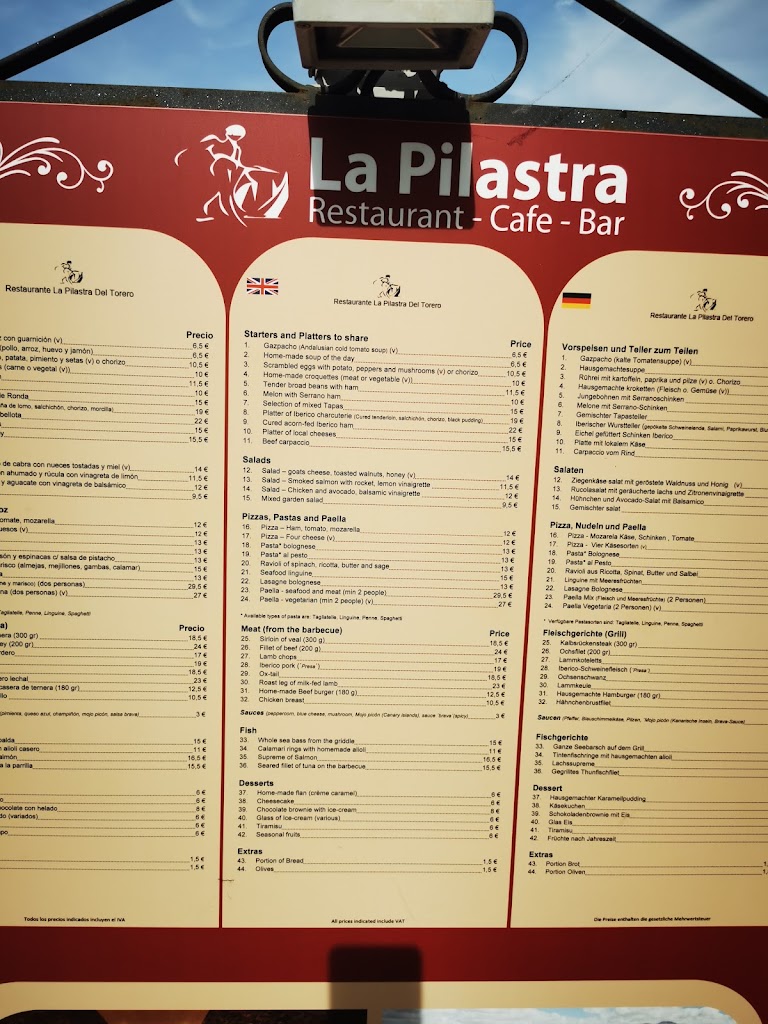 La Pilastra — Carta