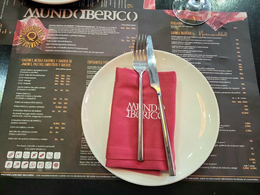 Restaurante Mundo Iberico — Carta
