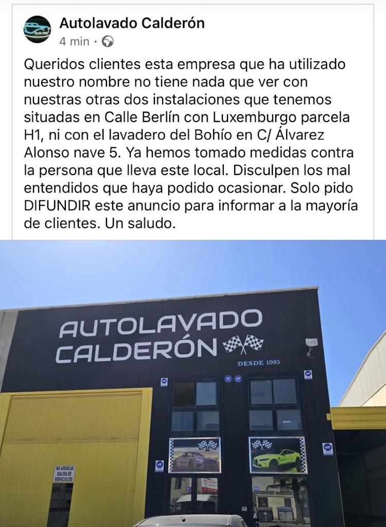 Autolavado Calderon Desde 1985 — Del propietario