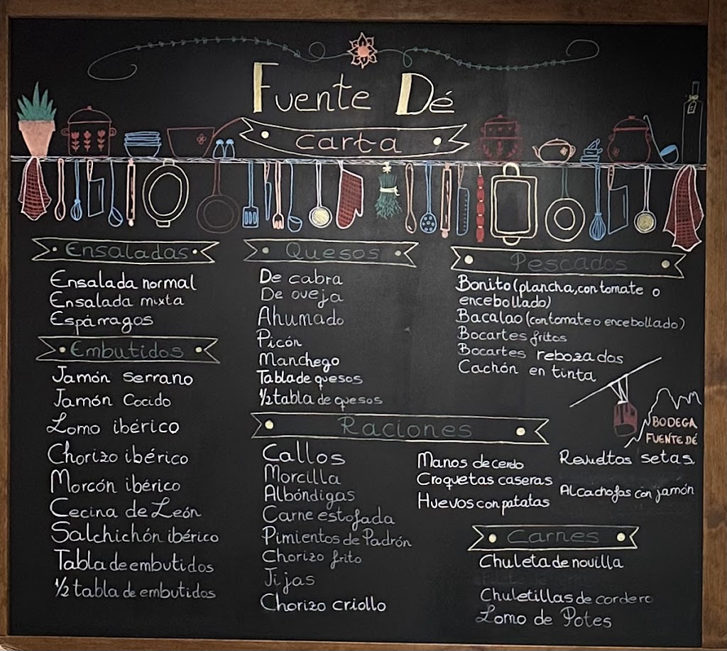 Bodega Fuente De — Carta
