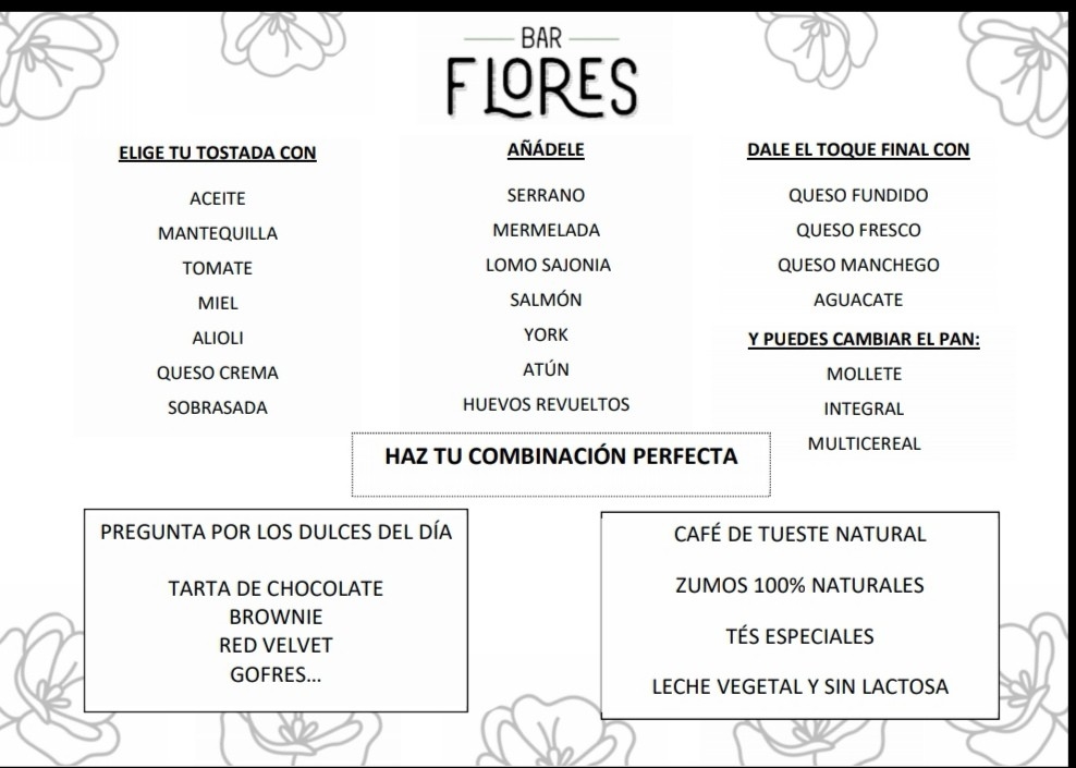 Bar Flores — Carta