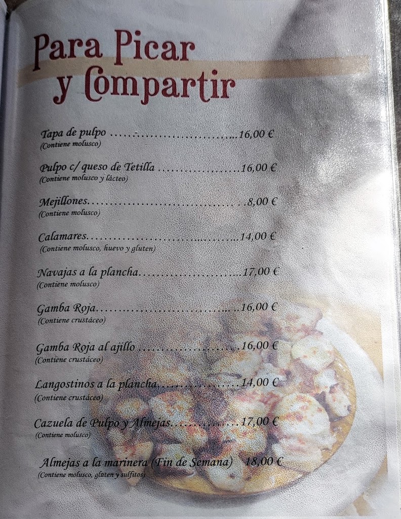 Restaurante O Churrasco De Rubians — Carta