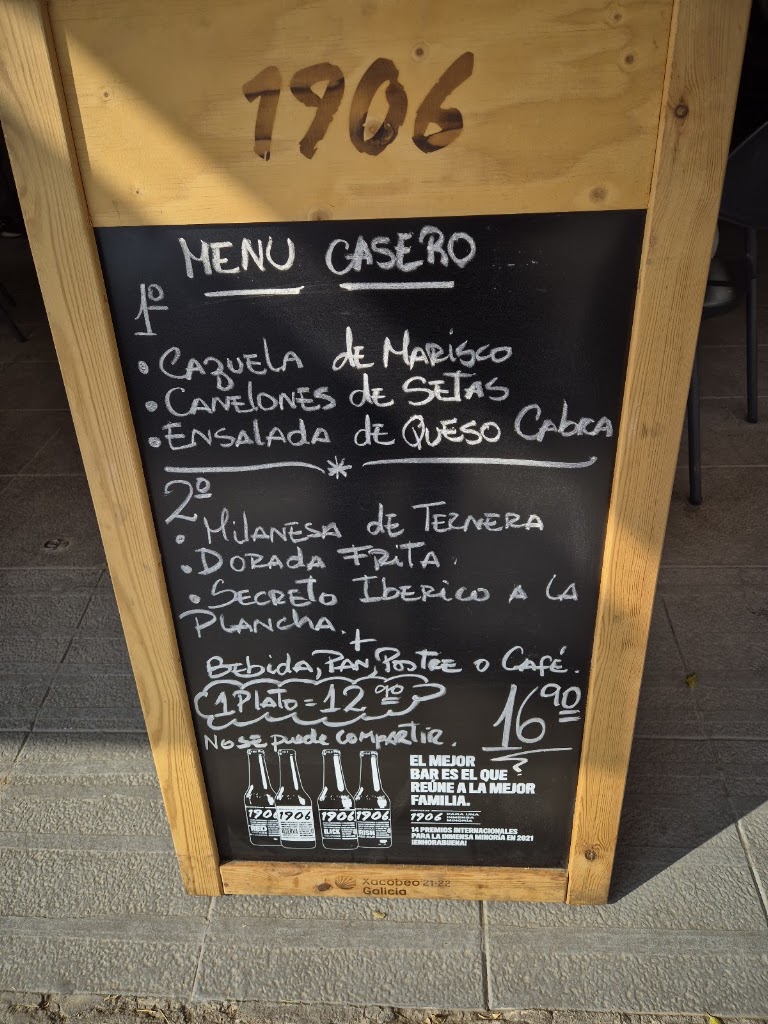 Restaurante Aires del Sur — Carta