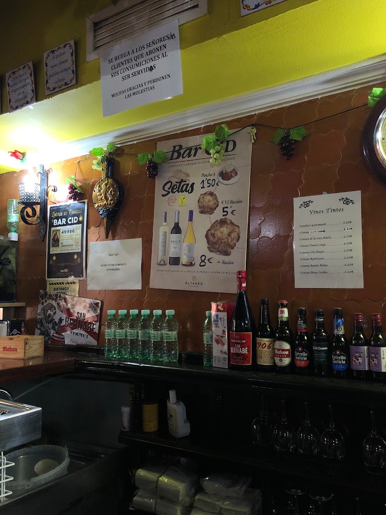 Bar Cid — Carta