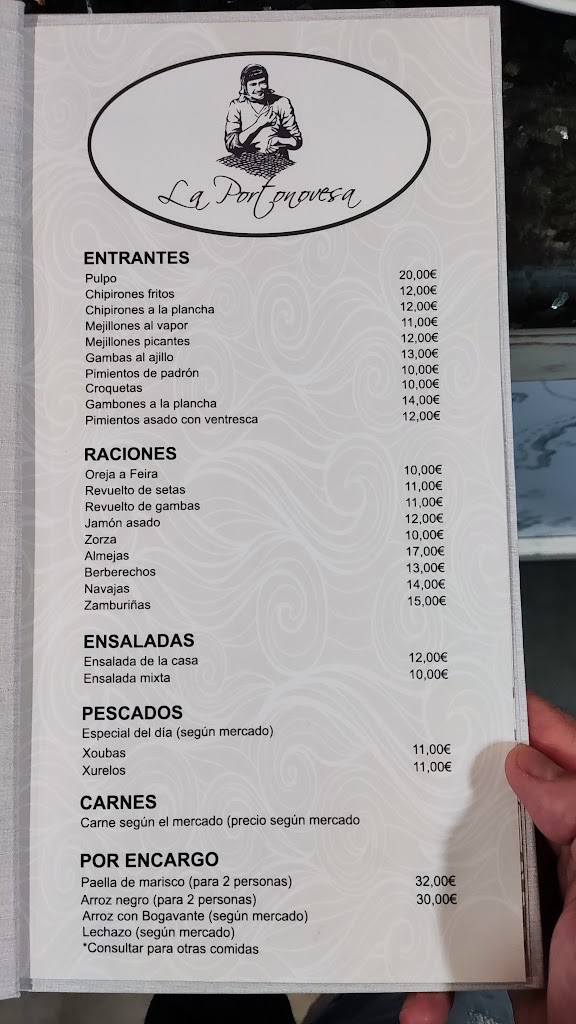 La Portonovesa — Carta