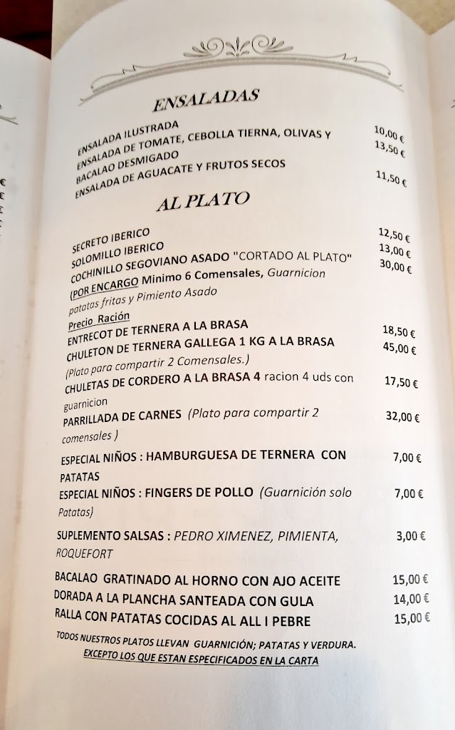 La Birreria — Carta