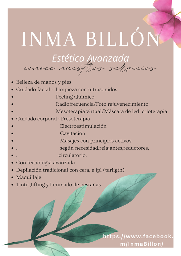 Estetica Avanzada Inma Billon — Carta