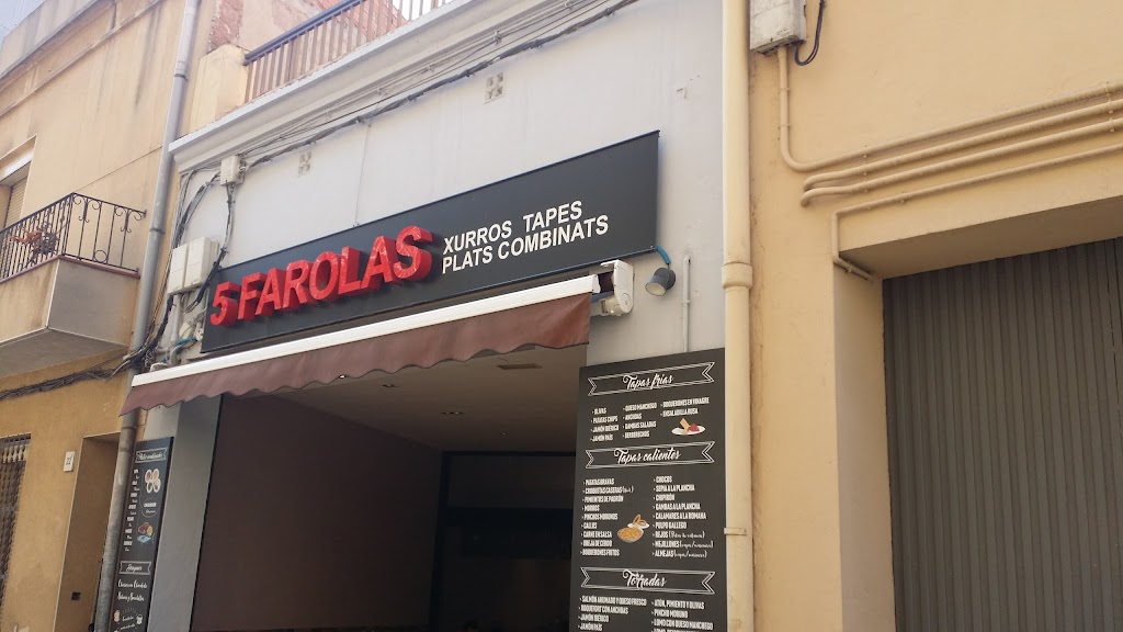 Bar 5 Farolas — Carta