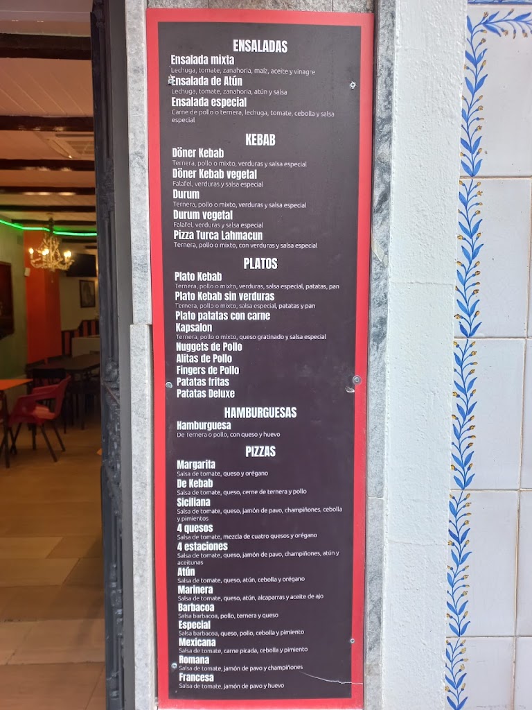 KEBAB AMIR HALAL — Carta