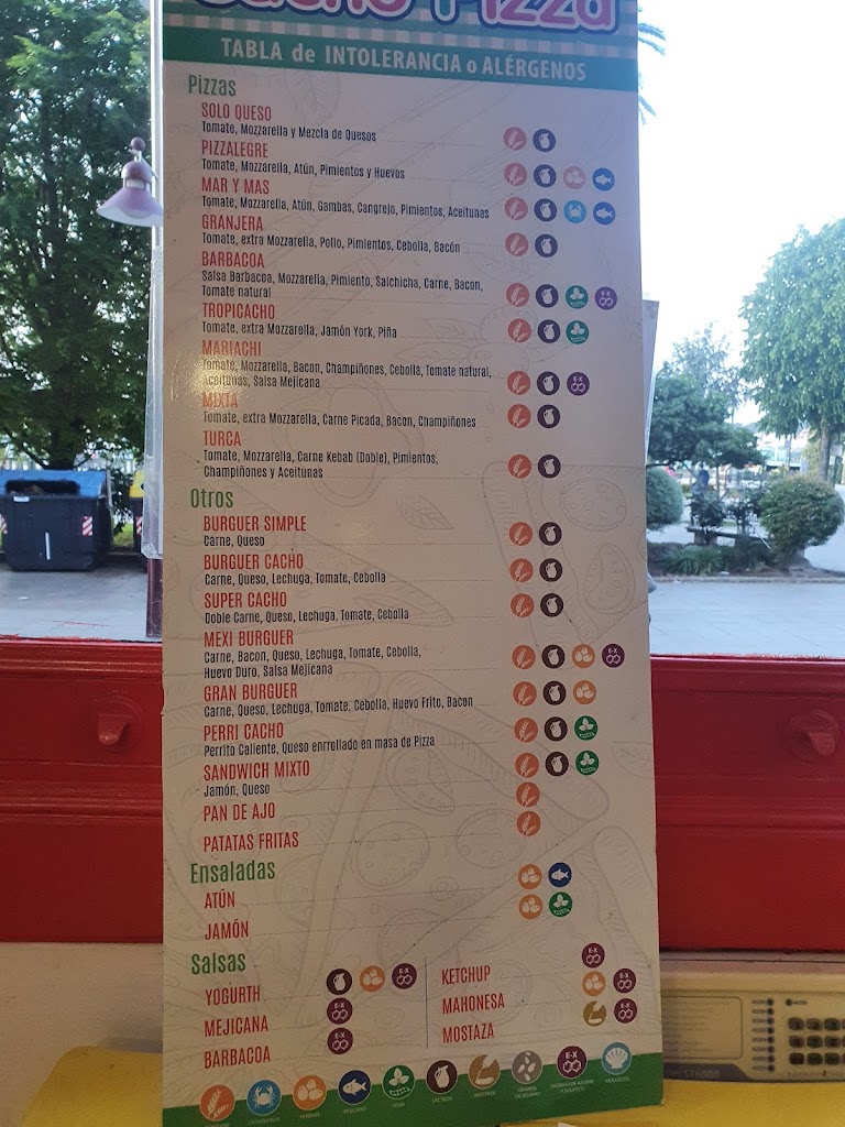 CACHO PIZZA — Carta