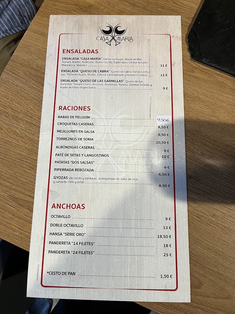 Casa Maria — Carta