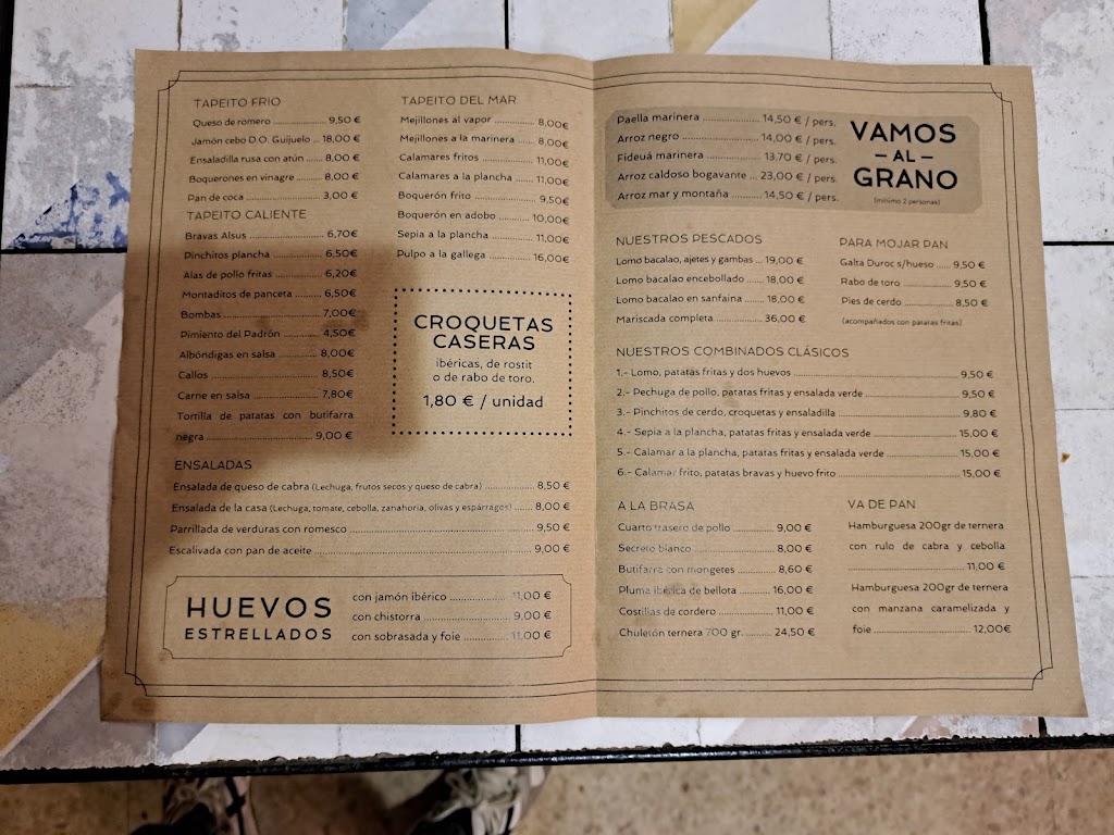 Bar Alsus 3 — Carta