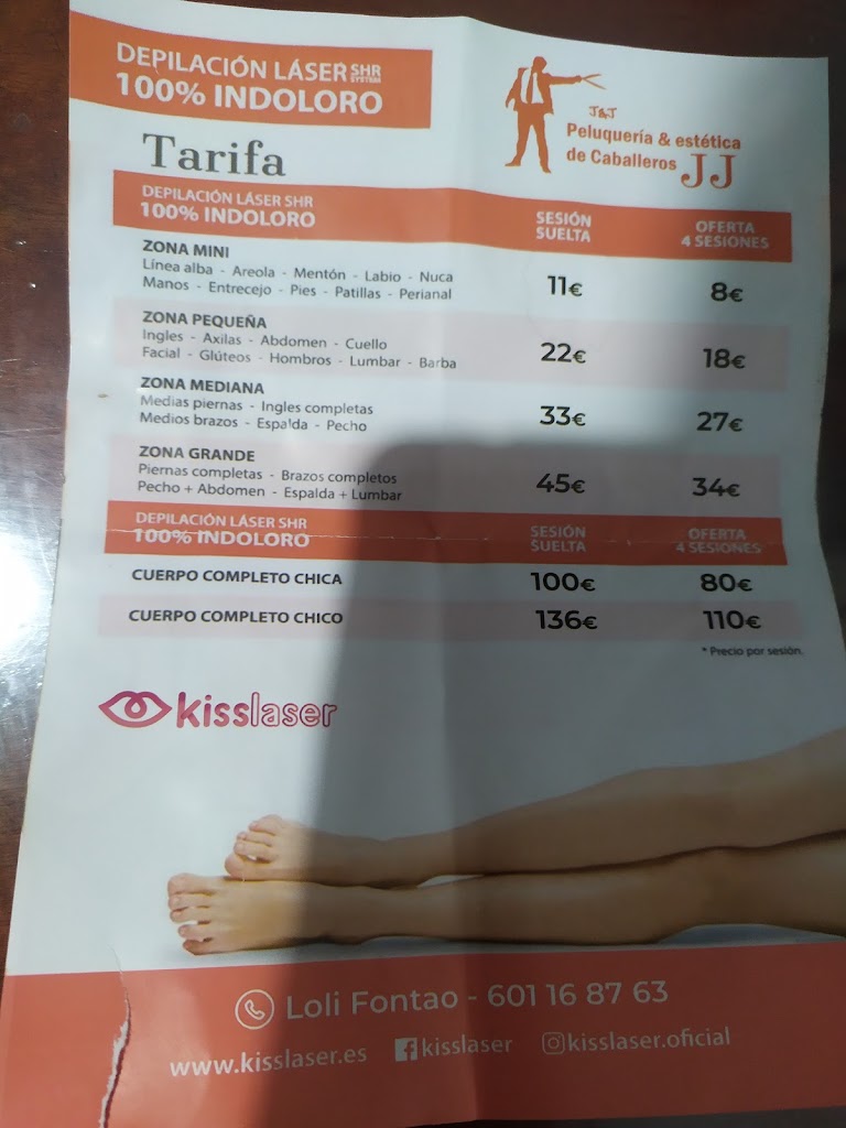 Peluqueria & Estetica De Caballeros Jj — Carta