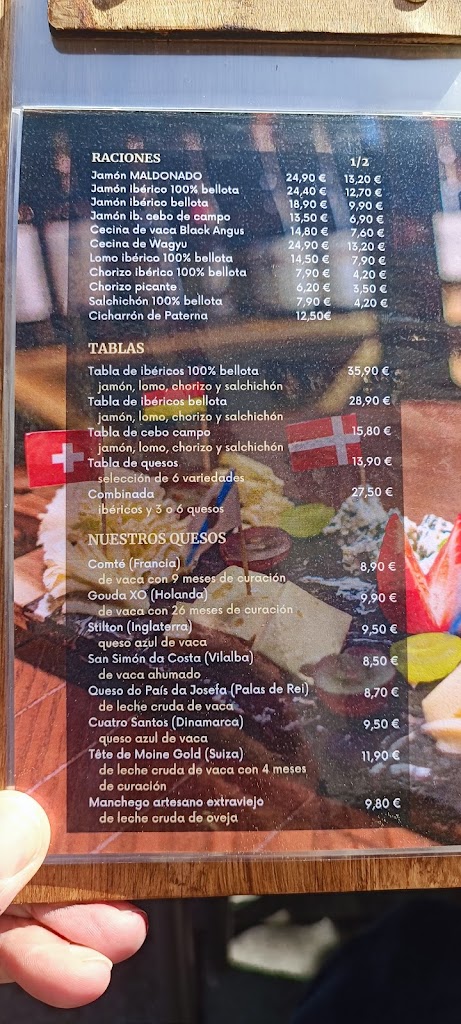 Bar aXamoneria — Carta