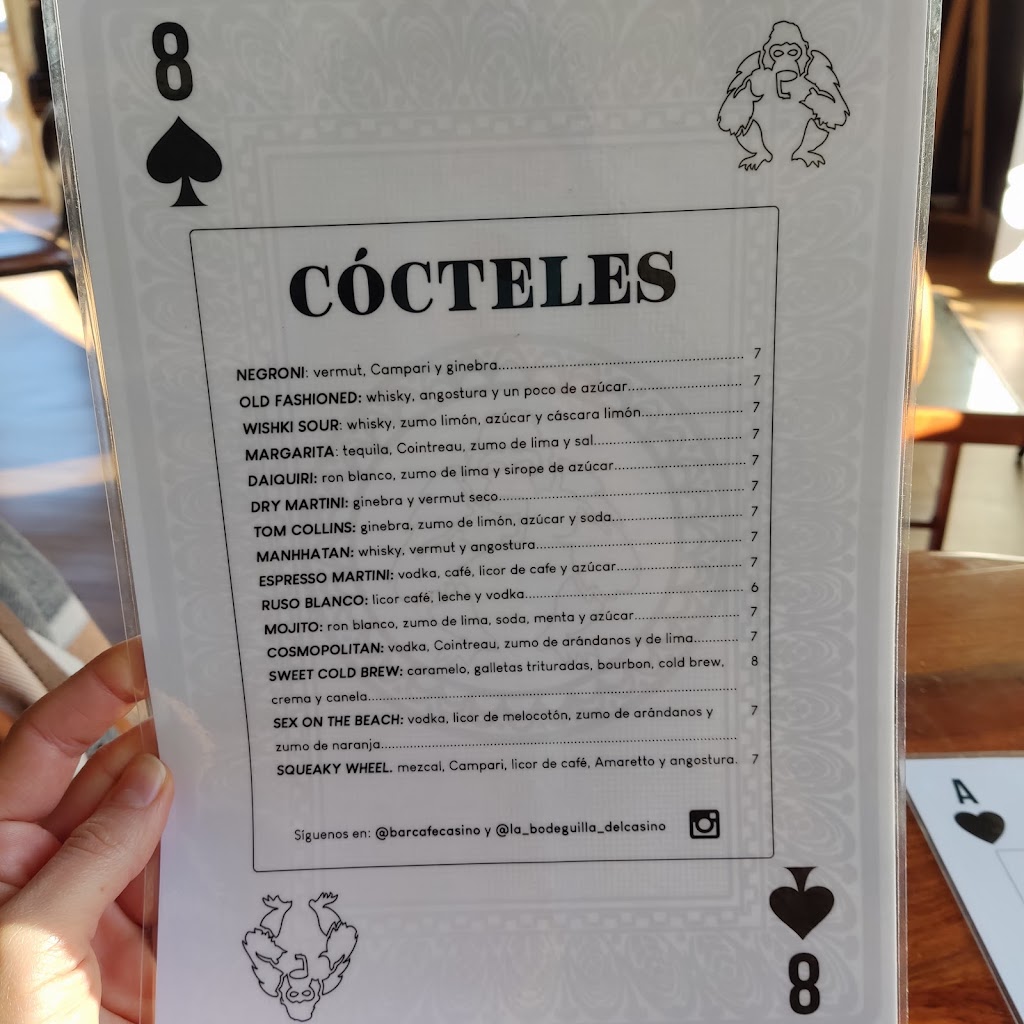 Cafe Casino Aguilas — Carta