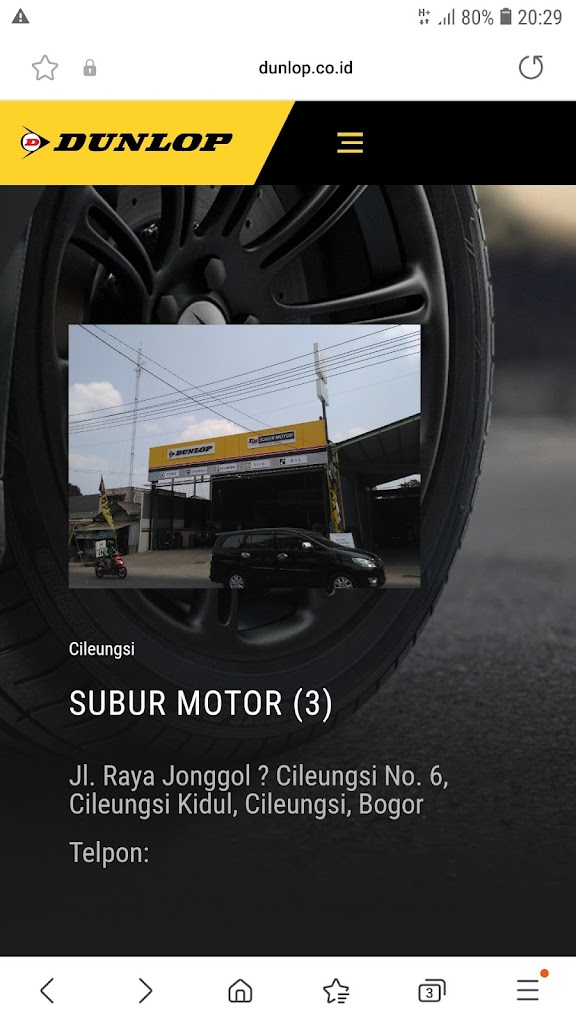subur motor cileungsi dunlop shop