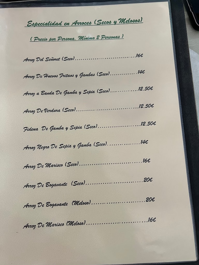 MESON PATA NEGRA — Carta