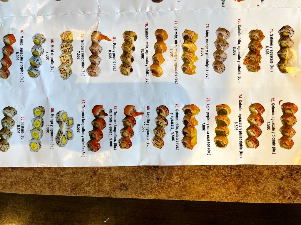 Shushi TApas — Carta