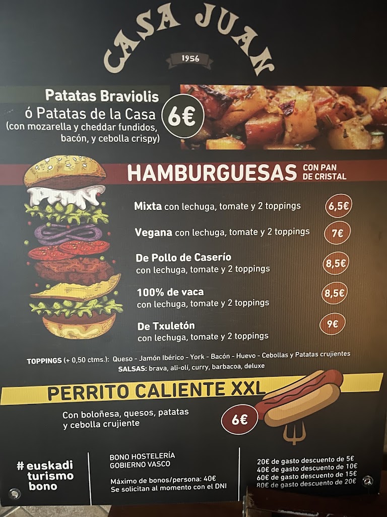 Bar - Restaurante Casa Juan — Carta